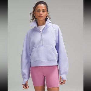 Lululemon Scuba Oversized Funnel Neck Half Zip Lilac smoke M/L